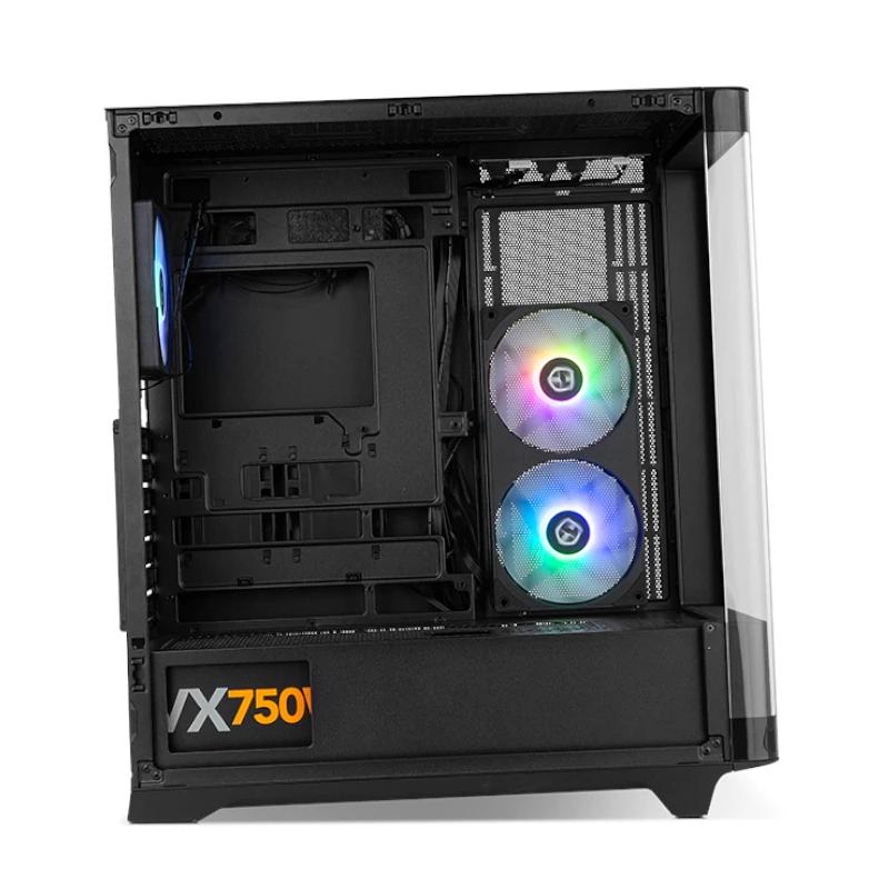 NOX Semitorre HUMMER ETHER Cristal Curvo Negro - Imagem de Detalhe 3
