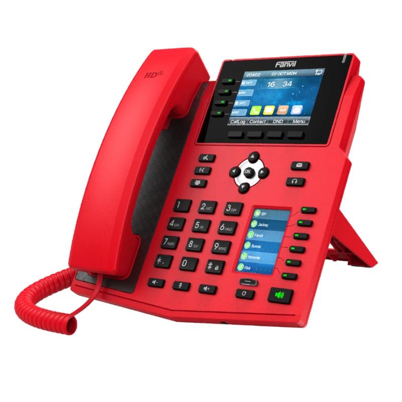 Fanvil X5U Rojo 16 líneas SIP 1 pantalla lateral - Imagem de Detalhe 1