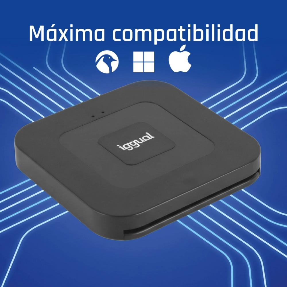 iggual Lector DNI SIP tarjetas ID USB-A / tipo C - Imagem de Detalhe 2