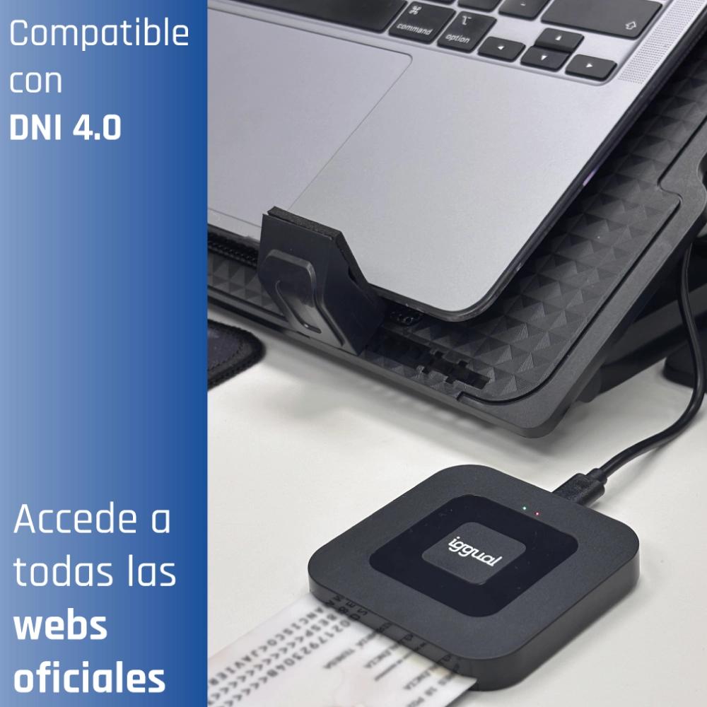 iggual Lector DNI SIP tarjetas ID USB-A / tipo C - Imagem de Detalhe 3