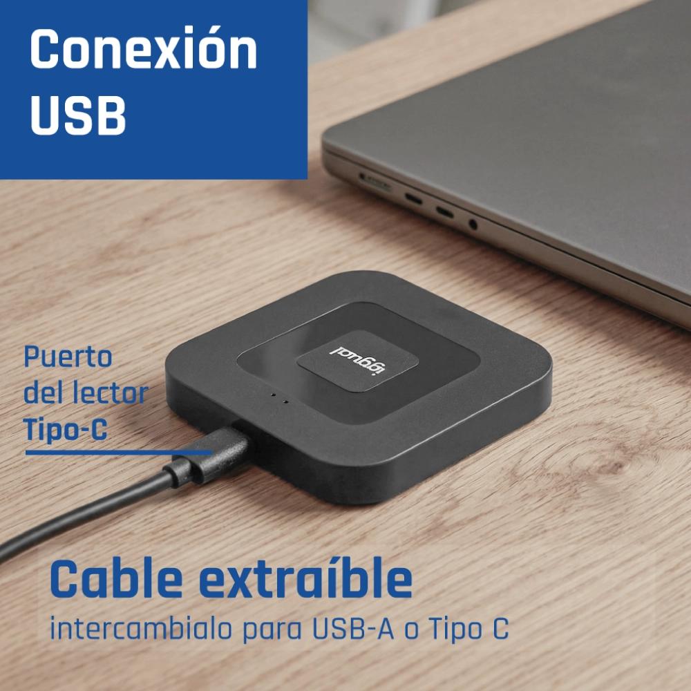 iggual Lector DNI SIP tarjetas ID USB-A / tipo C - Imagem de Detalhe 4