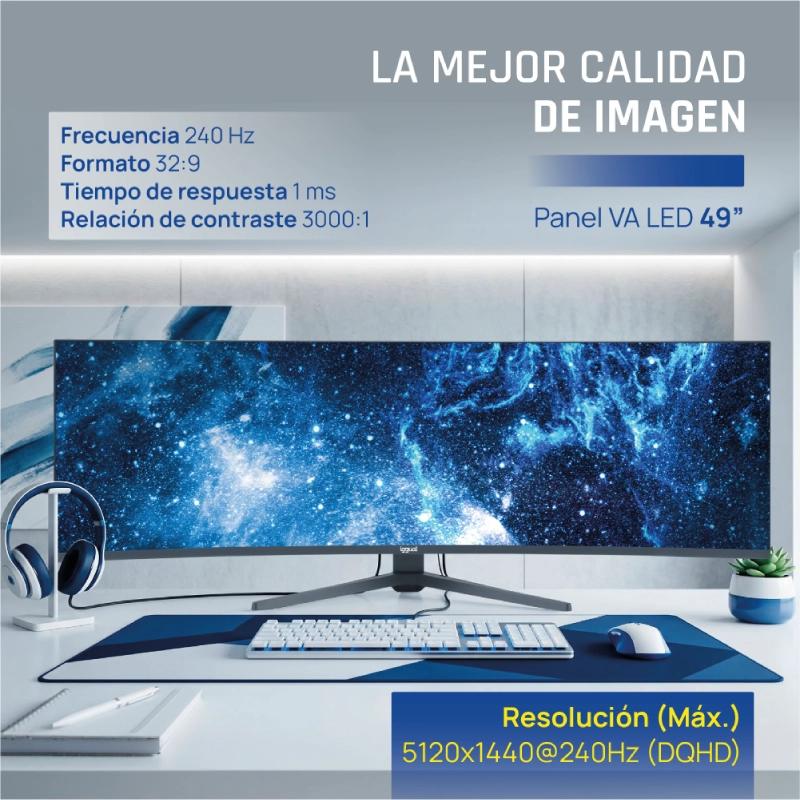 iggual Monitor 49" 5K DQHD 1ms 240Hz MM AA Curvo - Imagem de Detalhe 1