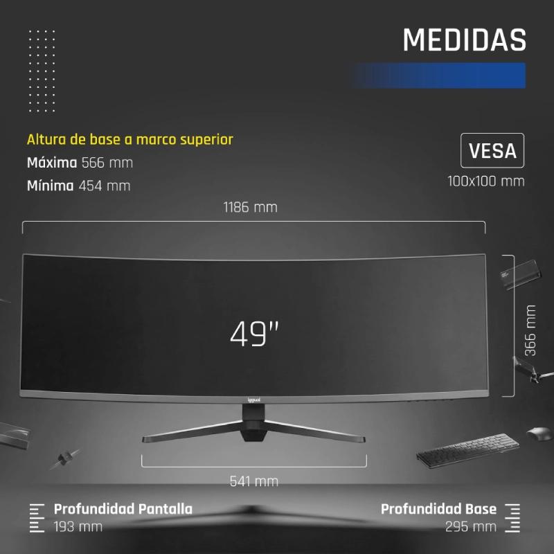 iggual Monitor 49" 5K DQHD 1ms 240Hz MM AA Curvo - Imagem de Detalhe 7