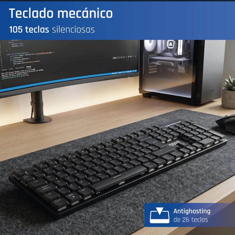 iggual Teclado USB mecánico CK-MECHA-105T negro - Imagem de Detalhe 4