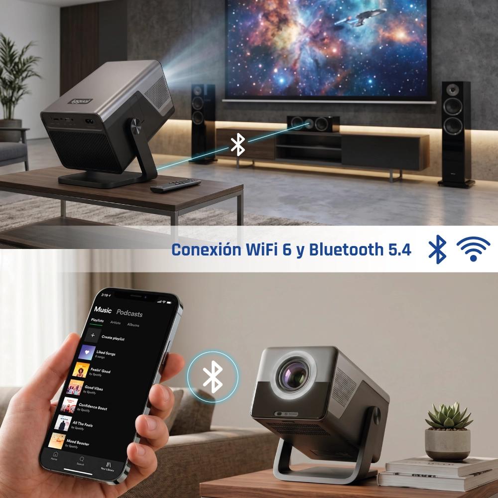 iggual Mini proyector 4K 1080p Pro 800ANSI Android - Imagem de Detalhe 5