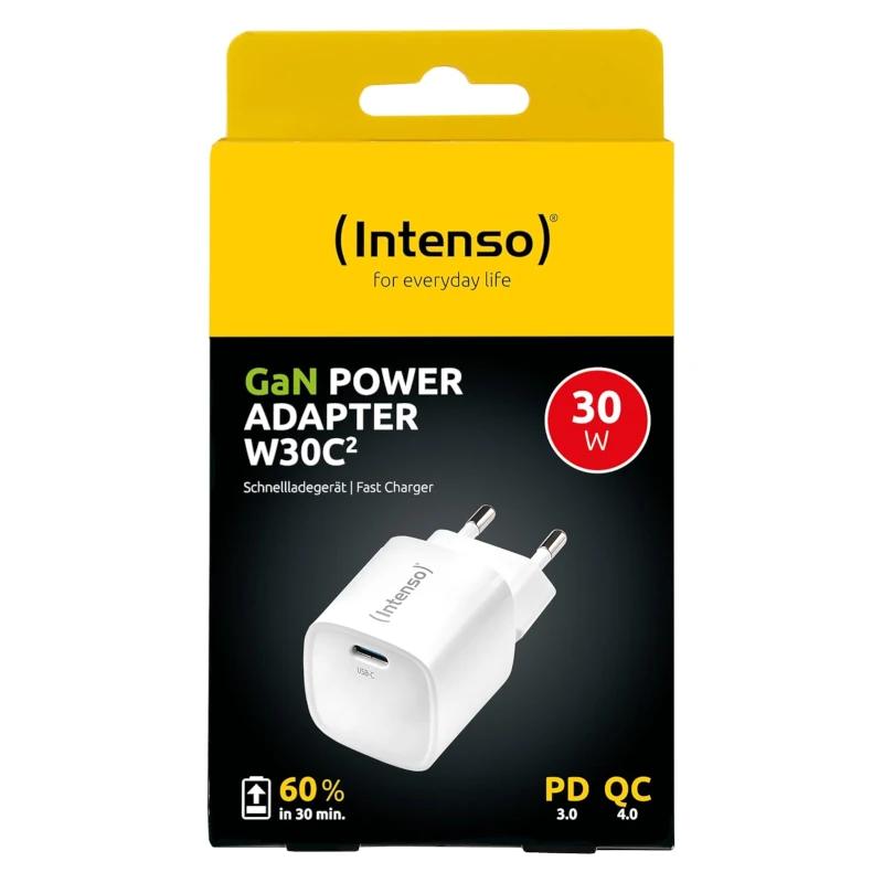 Intenso | Cargador pared GaN W30C² USB-C Blanco - Imagem de Detalhe 1