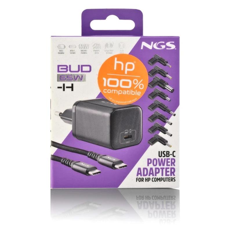 NGS PACK CARGA USBC 65W+CABL 1,5M+5 CLAVIJ HP - Imagem de Detalhe 1