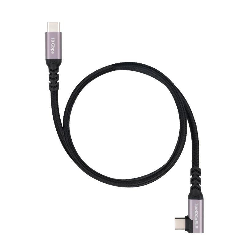 Nanocable Cable USB-C 3.2 GEN2 Acodado 100W 1 M - Imagem de Detalhe 1