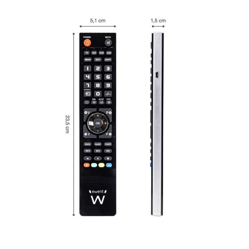 EWENT EW1570 Mando TV 4 em 1 programável por cabo - Imagem de Detalhe 50