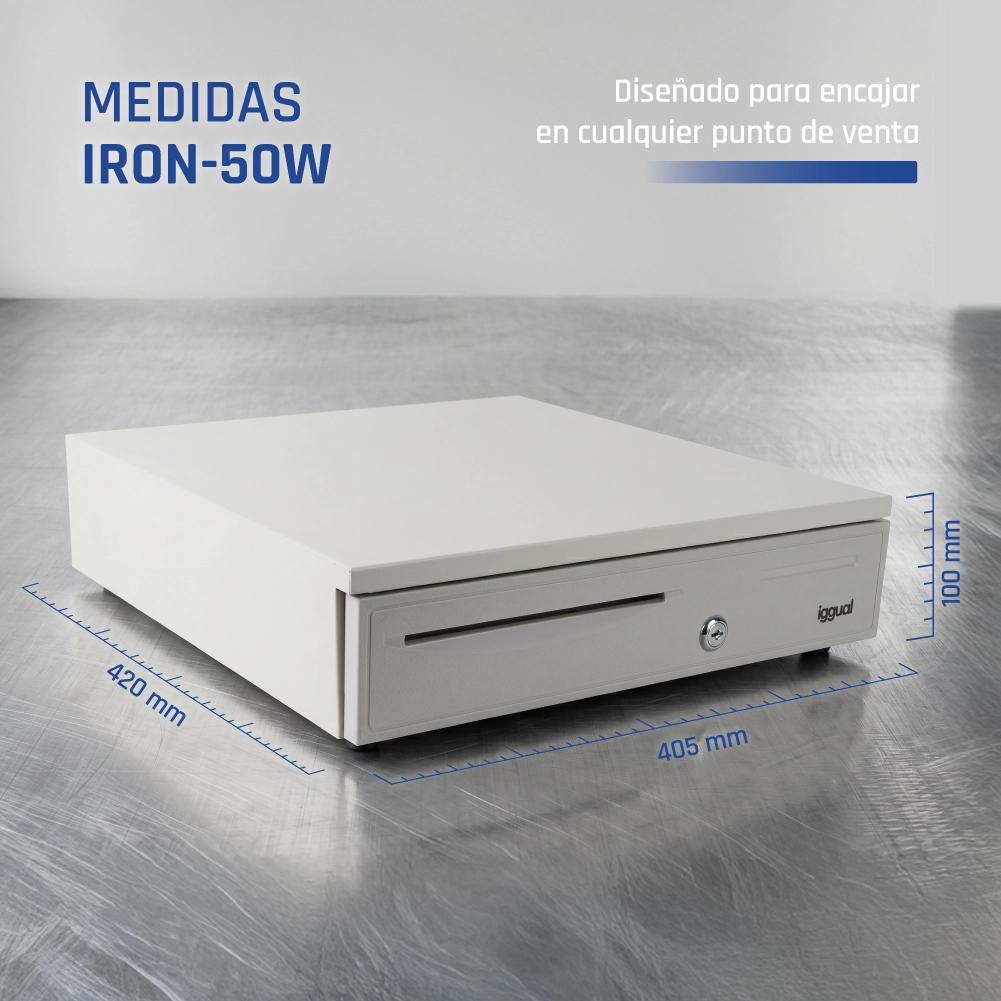 iggual Cajón Portamonedas IRON-50W 42cm 5+8 branco - Imagem de Detalhe 4