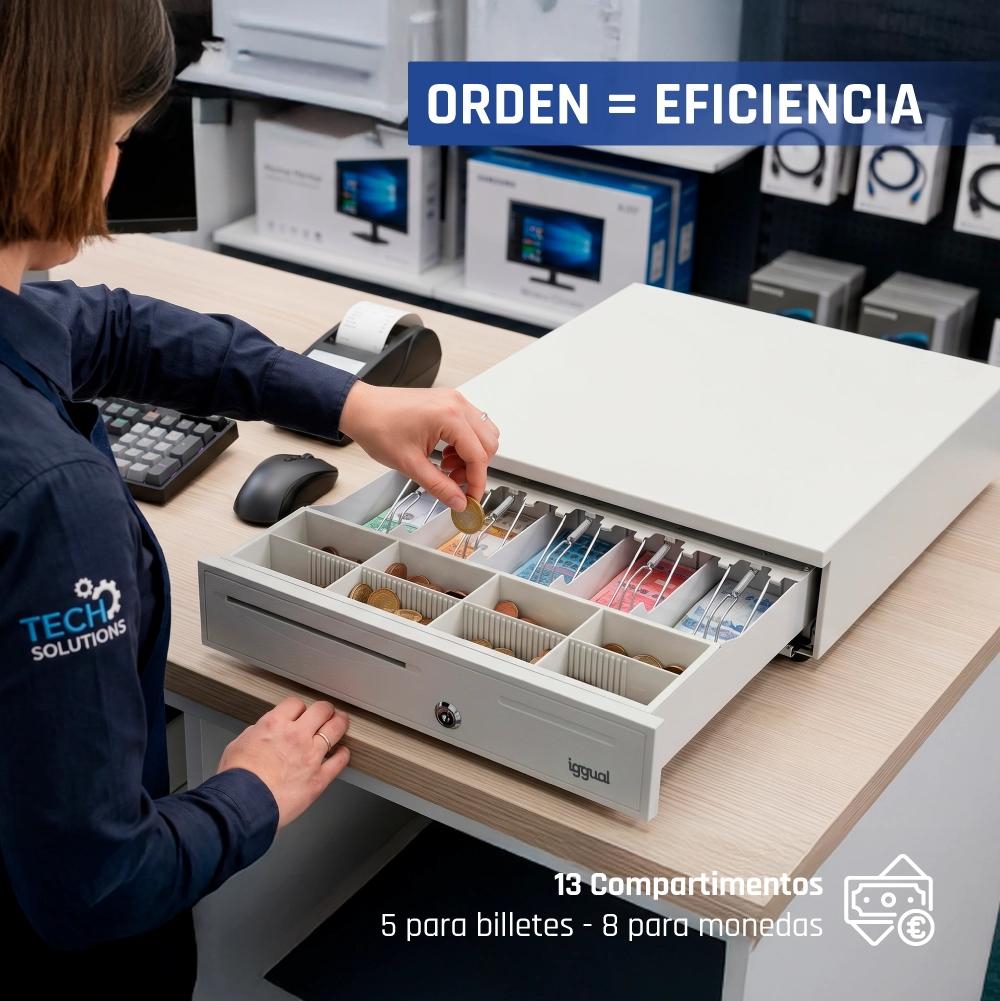 iggual Cajón Portamonedas IRON-50W 42cm 5+8 branco - Imagem de Detalhe 5
