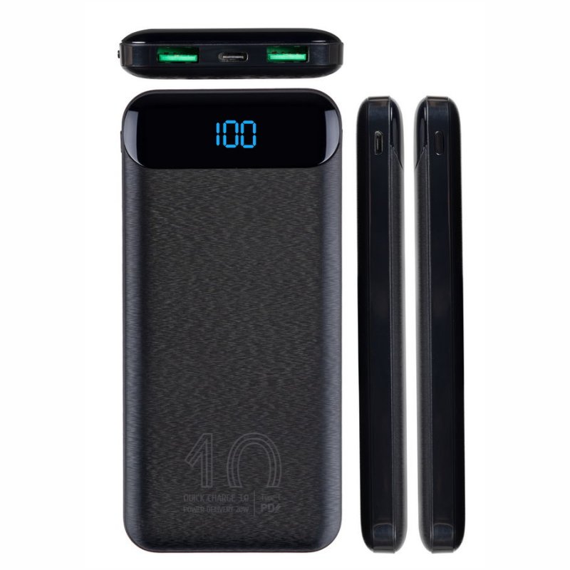 RIVACASE VA2540 (10000mAh) Preto QC/PD 20W LCD - Imagem de Detalhe 6