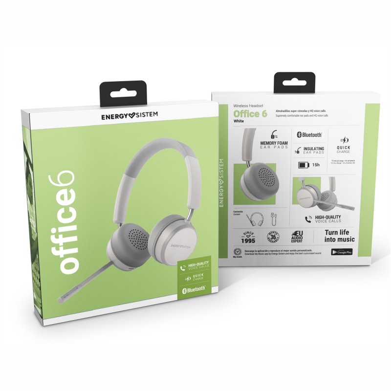 Energy Sistem Auriculares Sem Fios Office 6 Branco - Imagem de Detalhe 6