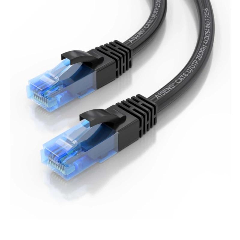Aisens Cabo RJ45 Cat.6 UTP AWG26 CCA Preto 0.5M - Imagem de Detalhe 4