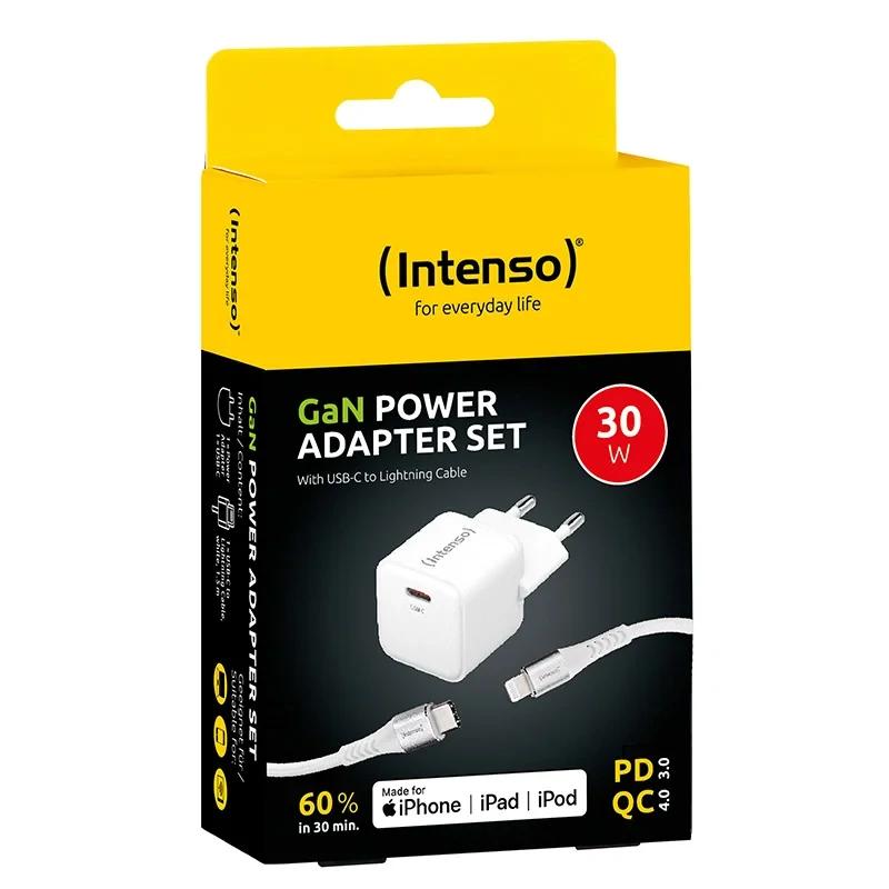 Intenso | KIT Carregador GaN W30C + Cabo Lightning - Imagem de Detalhe 1