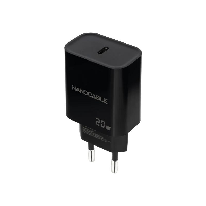 Nanocable Carregador de parede USB-C PD 20W Preto - Imagem de Detalhe 1
