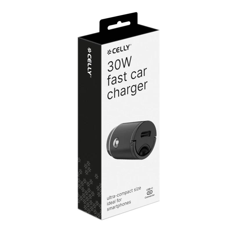 Celly Carregador de Carro USB-C 30w Preto - Imagem de Detalhe 3
