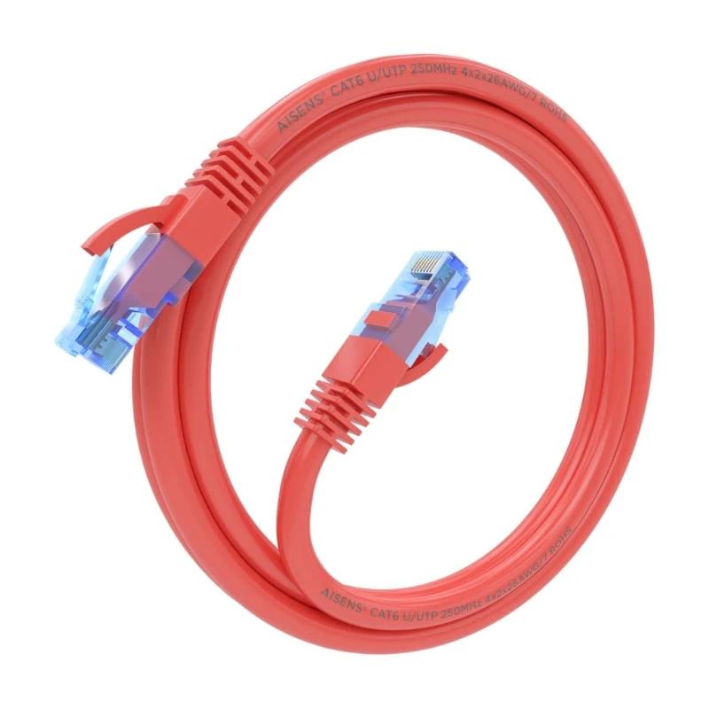 Aisens Cable RJ45 CAT.6 UTP AWG26 CCA Rojo 1.0m - Imagem de Detalhe 2