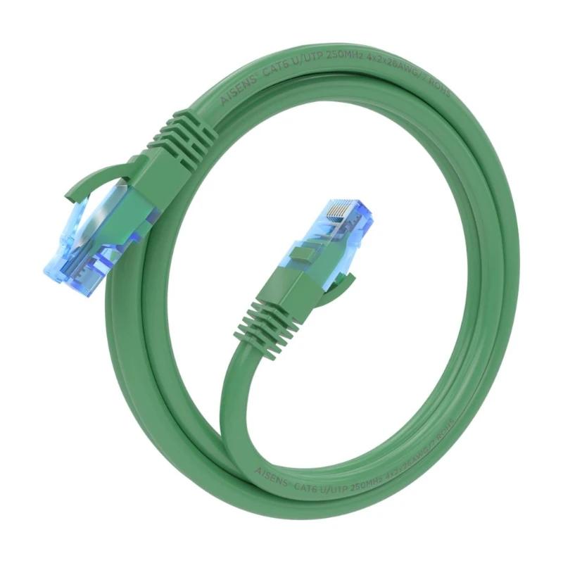 Aisens Cable RJ45 CAT.6 UTP AWG26 CCA Verde 1.0m - Imagem de Detalhe 1