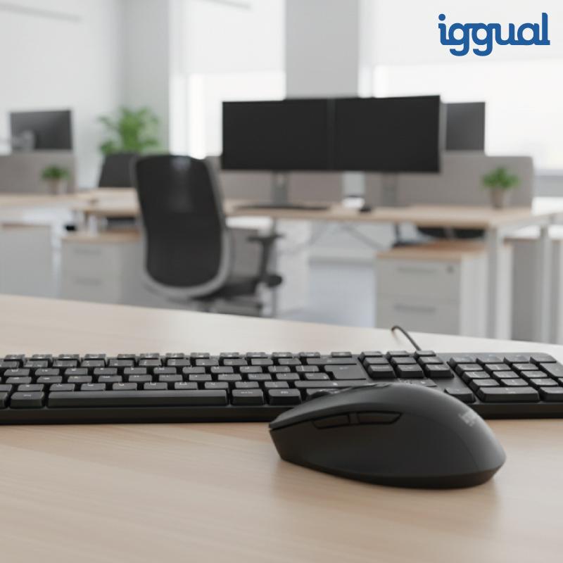 iggual Teclado USB estándar CK-SILENT-105T negro - Imagem de Detalhe 1