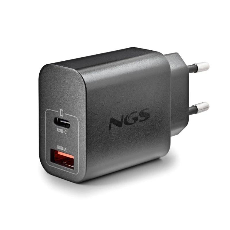 NGS CARGADOR GAN ULTRARAPIDO 20W USB-C+ USB-A - Imagem de Detalhe 1