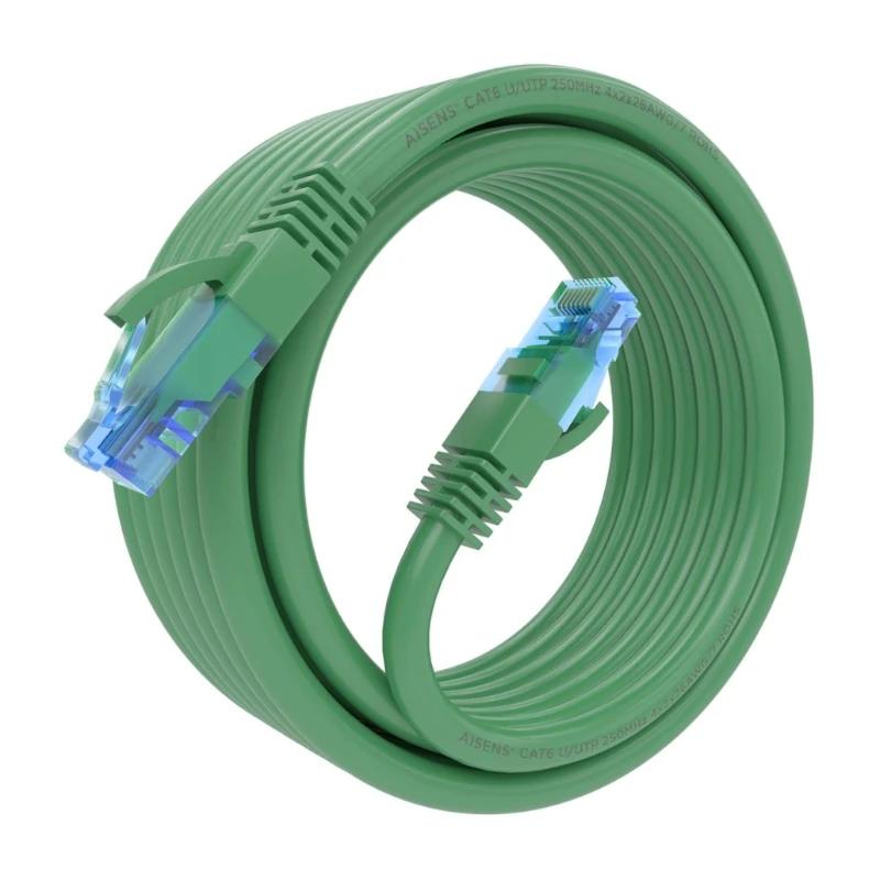 Aisens Cable RJ45 CAT.6 UTP AWG26 CCA Verde 5.0m - Imagem de Detalhe 1