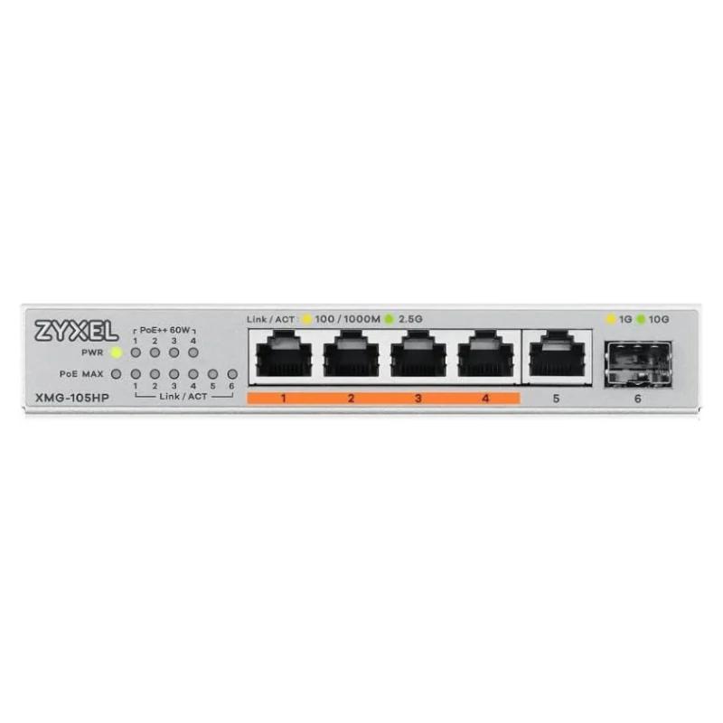 Zyxel XMG-105 Switch 5x2,5G 1xSFP+ PoE++ Desktop - Imagem de Detalhe 1
