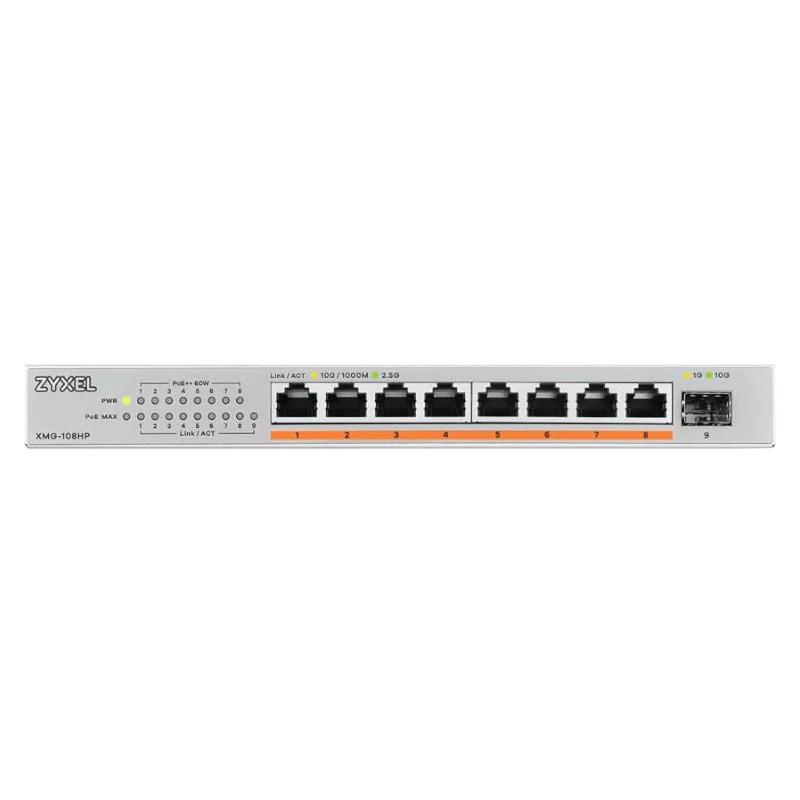 Zyxel XMG-108 Switch 5x2,5G 1 SFP+ PoE++ Desktop - Imagem de Detalhe 1