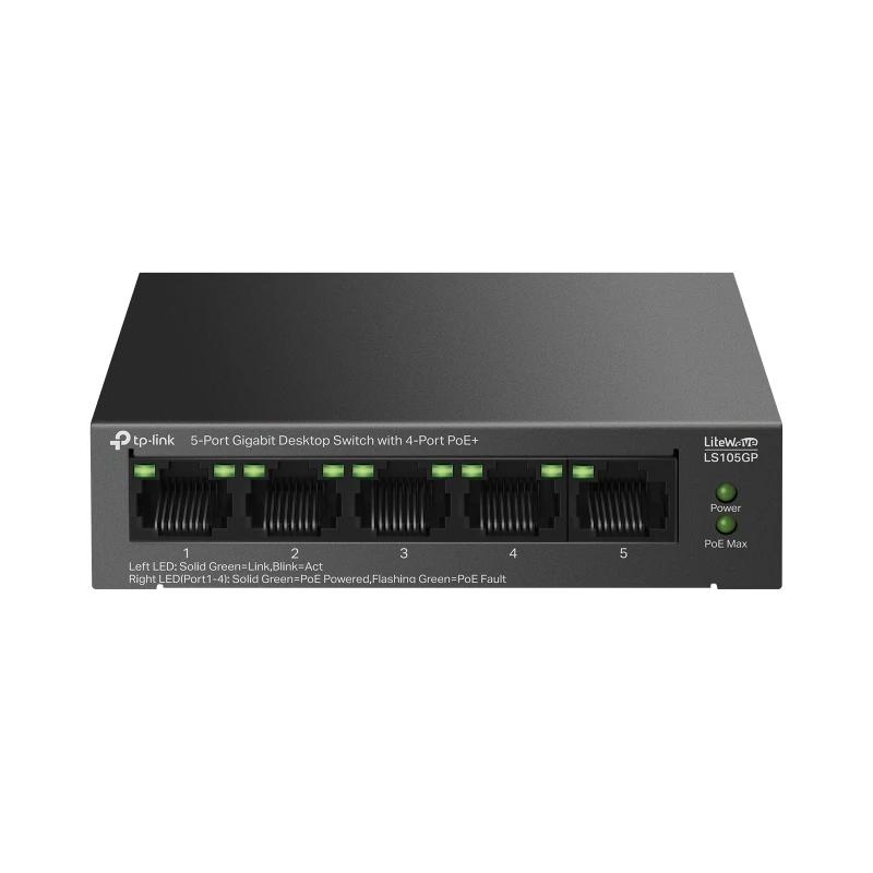 TP-Link LS105GP Switch 4xGb PoE+ 1xGb 65w - Imagem de Detalhe 3