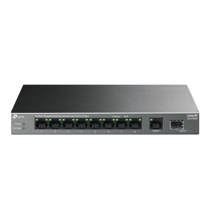 TP-Link LS1210GP Switch 8xG PoE+ 1xGb 1xSFP 61W - Imagem de Detalhe 1