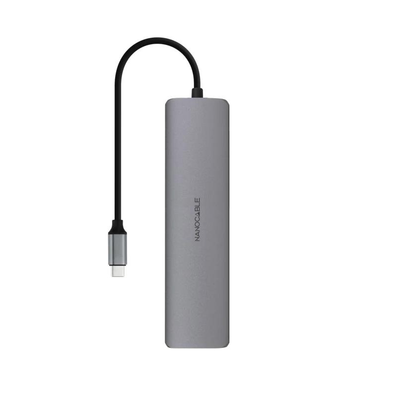 Nanocable Hub 8em1 USB-A+USB-C+HDMI+USB-C PD+Jack - Imagem de Detalhe 1