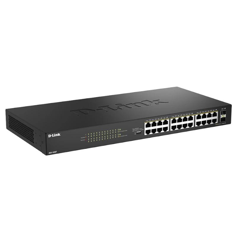 D-Link DGS-1026P/E Switch 24xGbE PoE+ 2xSFP - Imagem de Detalhe 1
