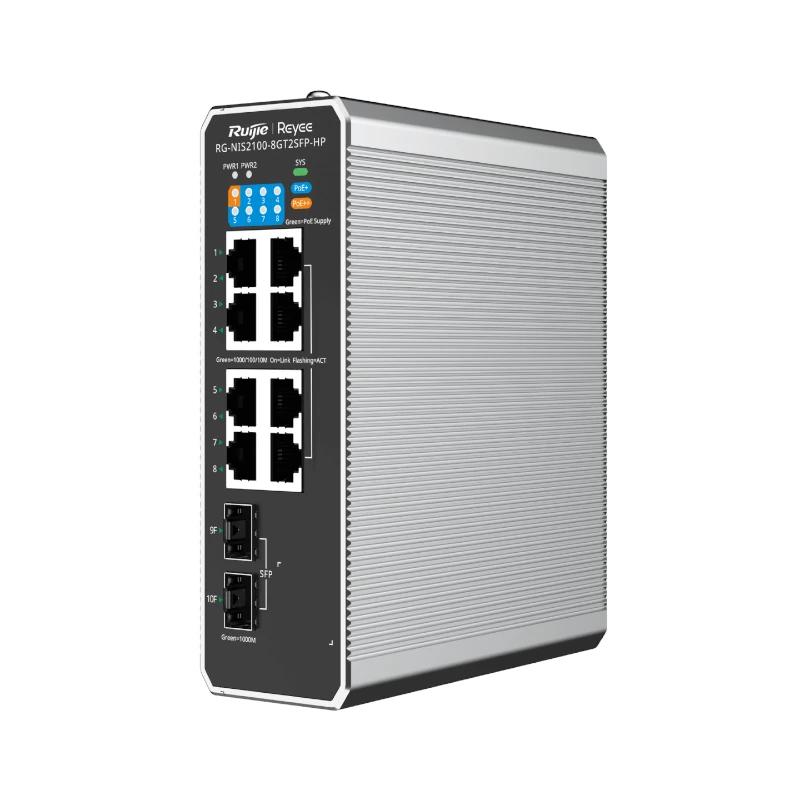 Reyee L2 Industrial Managed Switch, 8-Port RJ45 Gi - Imagem de Detalhe 1