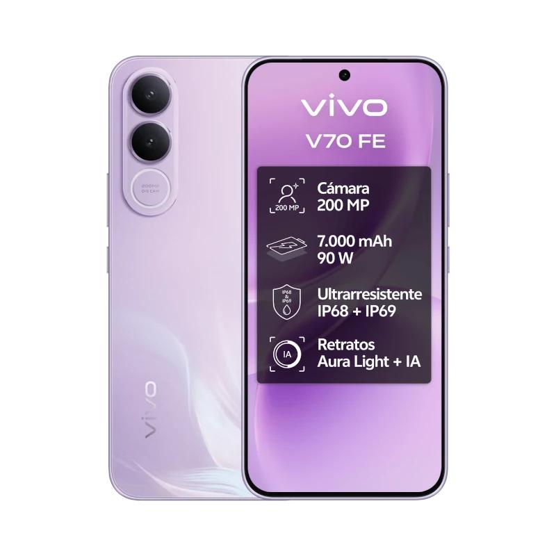VIVO V70 FE 8Gb 256Gb Bundle Ch90w+ Buds3 Purple - Imagem de Detalhe 1