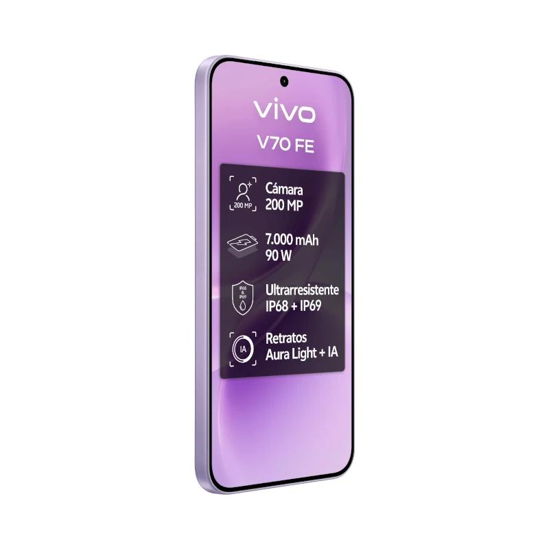 VIVO V70 FE 8Gb 256Gb Bundle Ch90w+ Buds3 Purple - Imagem de Detalhe 2