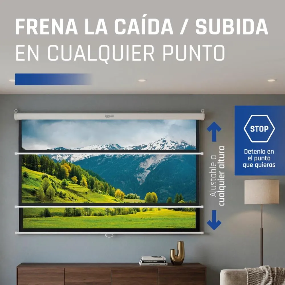 iggual Tela manual 4:3 112" 200x200 cm - Imagem de Detalhe 9