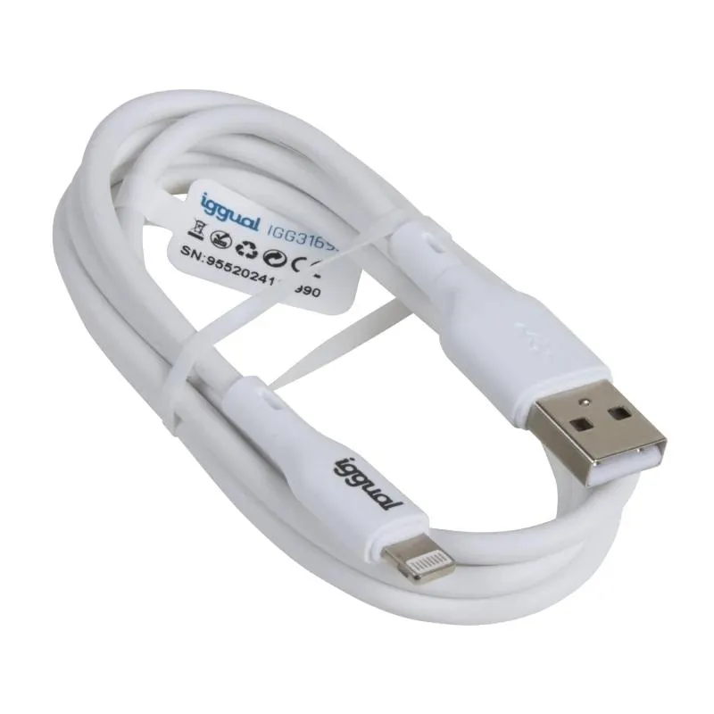 iggual cabo USB-A/Lightning 100 cm branco - Imagem de Detalhe 4