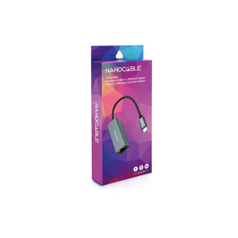Nanocable Conversor USB-C Ethernet Gigabit - Imagem de Detalhe 4