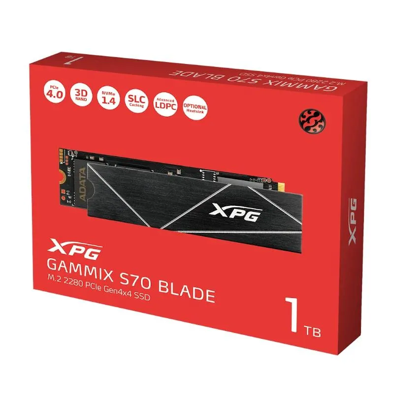 ADATA XPG SSD GAMMIX S70 BLADE 1TB PCIe 4.0 NVMe - Imagem de Detalhe 4