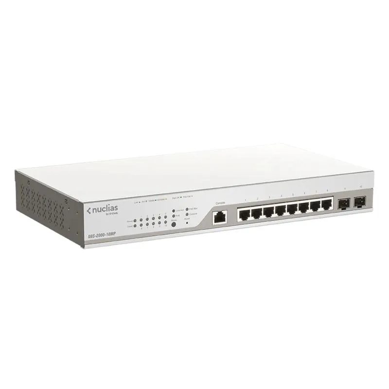 D-Link DBS-2000-10MP/E switch de rede Gerido L2 Gigabit Ethernet (10/100/1000) Power over Ethernet (PoE) Cinzento - Imagem de Detalhe 3
