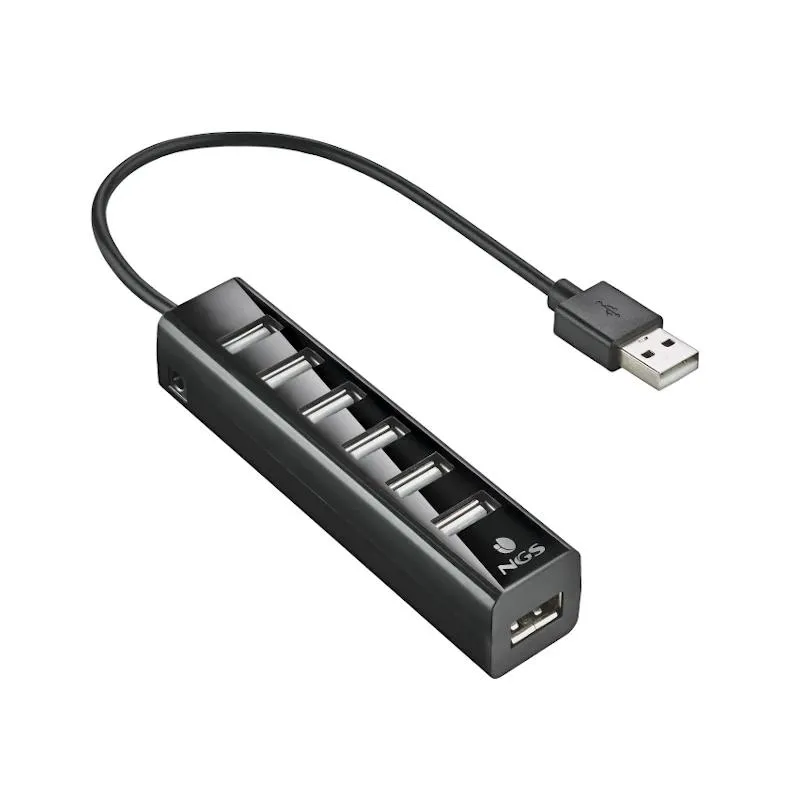 NGS Hub 7 portas 2.0 com adaptador de corrente - Imagem de Detalhe 5