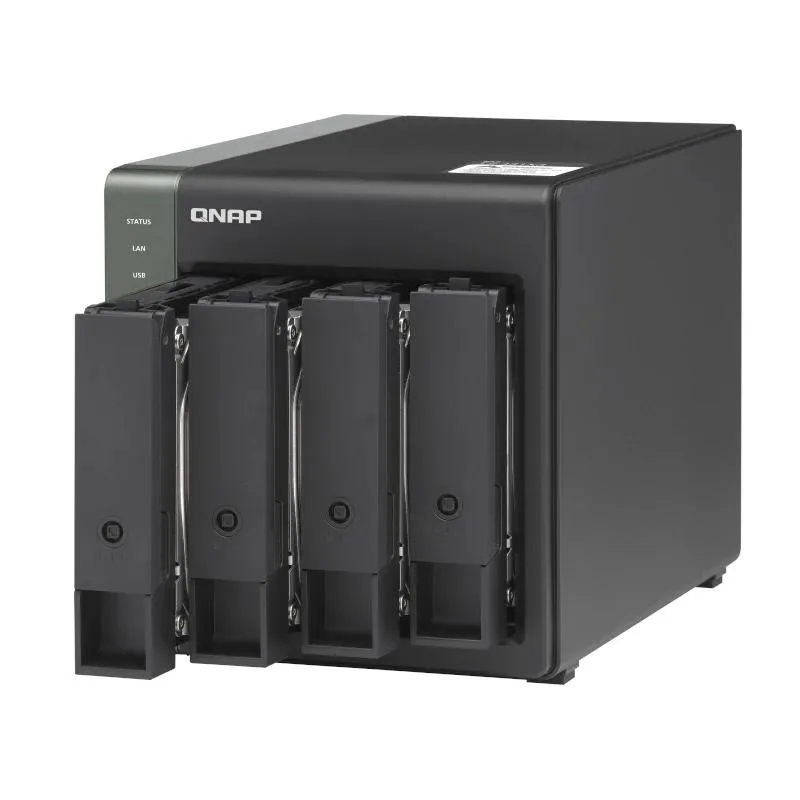 QNAP TS-431X3 NAS Tower Annapurna Labs Alpine AL-314 4 GB DDR3 0 TB QNAP Turbo System Preto - Imagem de Detalhe 4