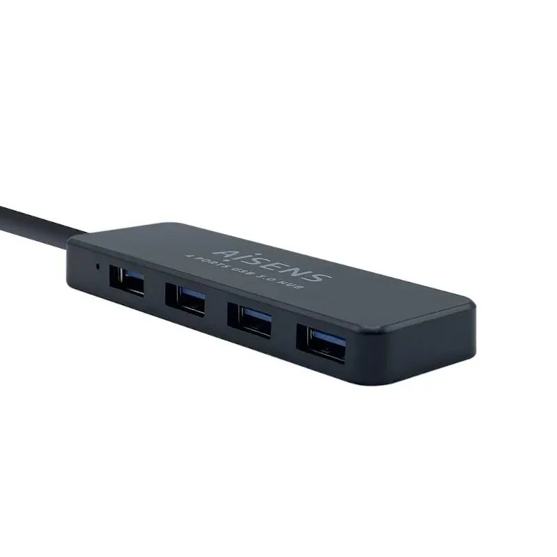 Aisens Hub USB 3.0 tipo A/M-4xtipo A/preto 30cm - Imagem de Detalhe 3