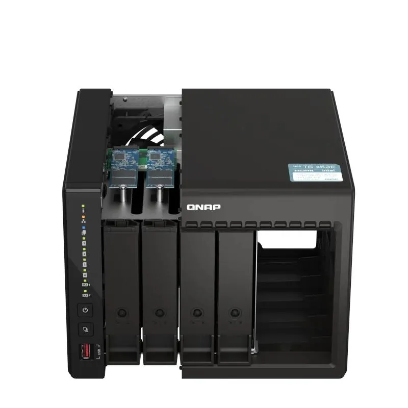 QNAP TS-453E NAS Tower Intel® Celeron® J6412 8 GB 0 TB QNAP QTS Preto - Imagem de Detalhe 4