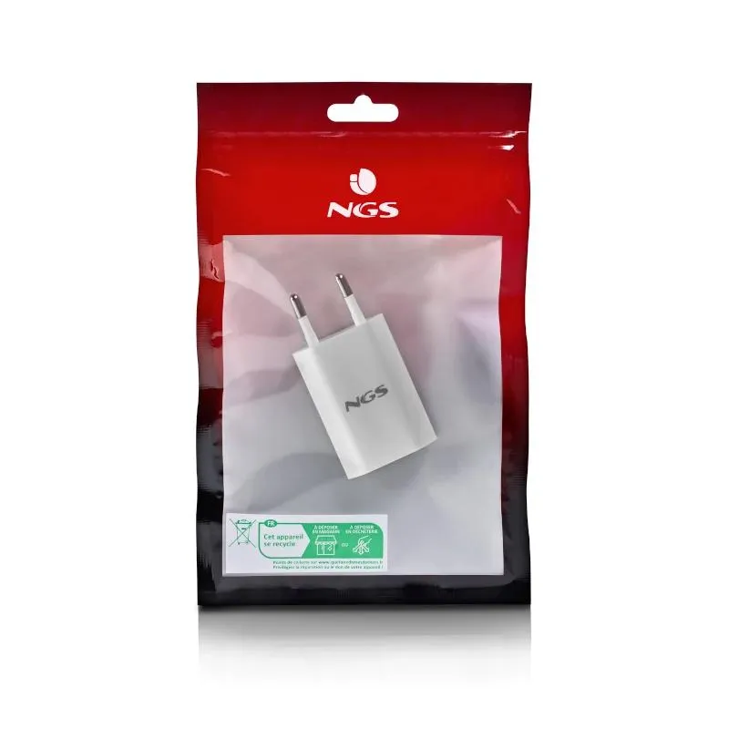 NGS Carregador de parede branco USB 5V2A/10W - Imagem de Detalhe 6