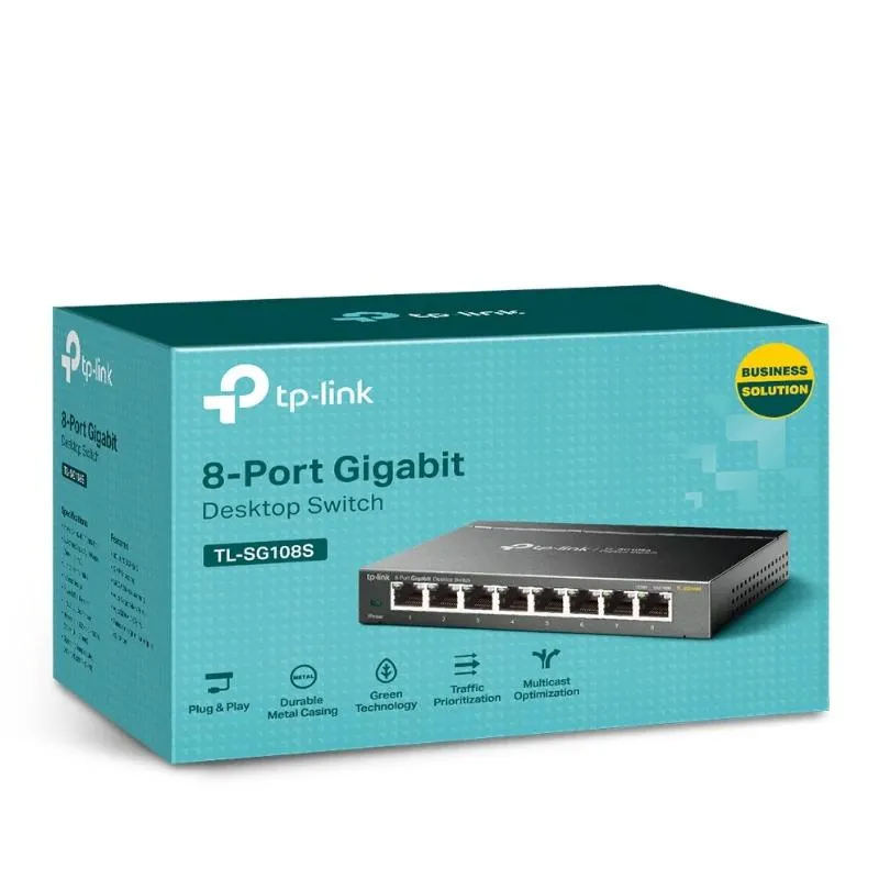 TP-Link TL-SG108S Switch 8xGB RJ45 Metal - Imagem de Detalhe 3