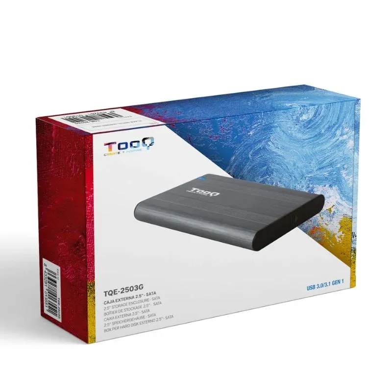 Tooq Caixa externa 2,5" SATA USB3.1 Gen1 Cinza - Imagem de Detalhe 6
