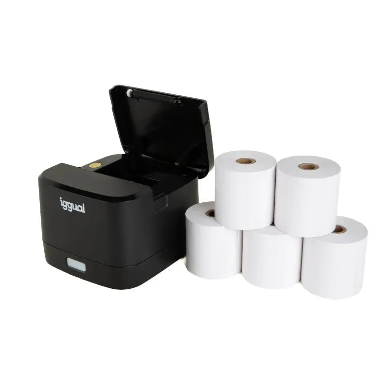 iggual Kit impressora térmica TP EASY 58 + 5 rolos - Imagem de Detalhe 4