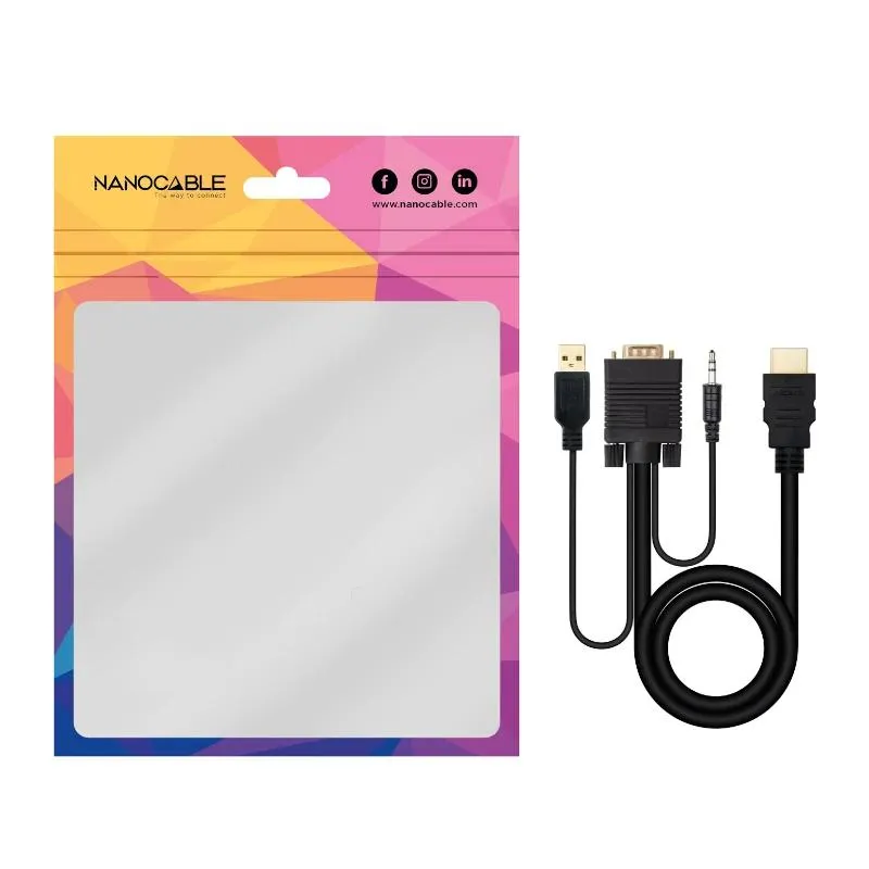 Nanocable Conversor HDMI a VGA-Jack-USB 1.8 m - Imagem de Detalhe 4