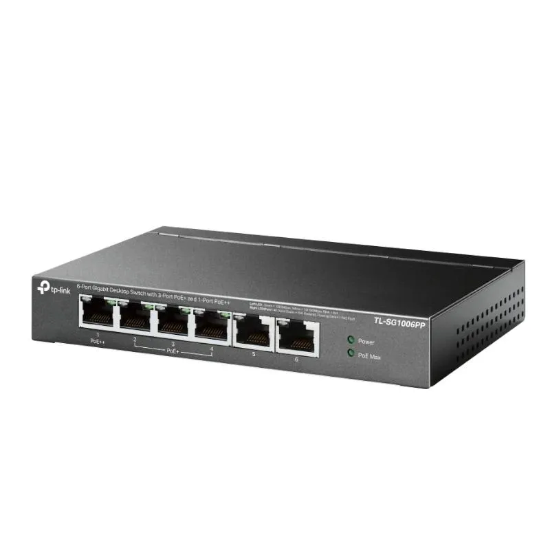 TP-Link TL-SG1006PP Switch 6xGB (3xPoE+ 1xPoE++) - Imagem de Detalhe 4